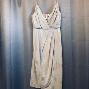 Free People spaghetti strap midi wrap dress